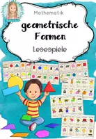 Vorschau - Stationenlernen - Geometrische Formen | Lesespiele - Deckblatt