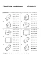 Vorschau - Arbeitsblätter - Prisma (Volumen und Oberfläche) - Arbeitsblatt mit Multiple-Choice-Aufgaben - Seite 1