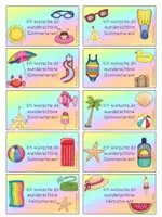 Vorschau - Anderer Materialtyp - Feriengruß Sommerferien Grundschule Schuljahresende - Seite 1