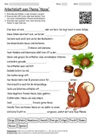 Vorschau - Arbeitsblätter - Lernposter + Arbeitsblatt "Nüsse" + Onlineübung & MP3 + Mindmap - Seite 1