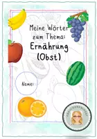 Vorschau - Arbeitsblätter - Ernährung Themenheft Wortschatz - Deckblatt