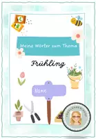 Vorschau - Arbeitsblätter - Frühling Themenheft Wortschatz - Deckblatt