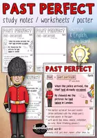 Vorschau - Poster - Past Perfect - Merk / Lernzettel und Spickzettel Englischunterricht - Deckblatt