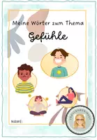 Vorschau - Arbeitsblätter - Gefühle Themenheft Wortschatz - Deckblatt