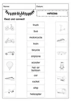Vorschau - Arbeitsblätter - Vocabulary: Vehicles / Wortschatz: Fahrzeuge - Seite 2
