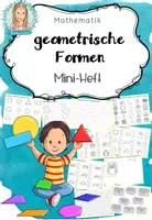 Vorschau - Unterrichtsreihen - Geometrische Formen & Flächen Miniheft | Ebene Figuren Mathematik Grundschule Klasse 2-4 - Deckblatt