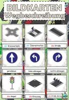 Vista previa - Presentaciones - Tarjetas de imágenes y tarjetas de palabras "Wegbeschreibung" Alemán - Portada