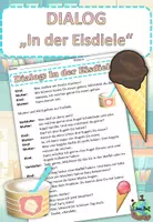 Vista previa - Hojas de trabajo - Diálogo (verbos modales) "In der Eisdiele" Alemán - página 3