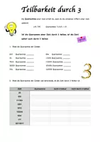 Vorschau - Arbeitsblätter - Materialpaket: Teilbarkeitsregeln - Seite 3