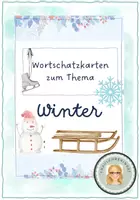 Vorschau - Bildkarten - Wortschatzkarten Winter - Deckblatt