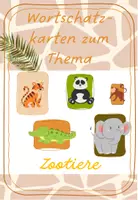 Vorschau - Bildkarten - Wortschatzkarten Zootiere - Seite 1