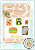 Vorschau - Bildkarten - Wortschatzkarten Zootiere - Deckblatt