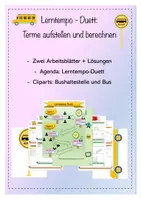 Vorschau - Arbeitsblätter - Lerntempoduett: Terme aufstellen und berechnen (editierbar) - Deckblatt