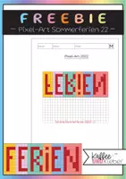 Vorschau - Arbeitsblätter - Mathe: Pixelart - Sommerferien 2022 - Freebie - Deckblatt