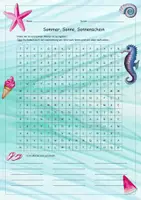 Vorschau - Spiele - Schuljahresabschluss: Suchgitter/Suchsel zum Thema Sommer - Deckblatt