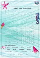 Vorschau - Spiele - Schuljahresabschluss: Suchgitter/Suchsel zum Thema Sommer - Seite 1