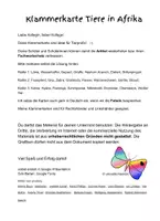 Aperçu - Cartes d'exercices - Klammerkarten Tiere in Afrika - Page 1