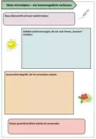 Vorschau - Arbeitsblätter - Schreibplan: ein eigenes (Sommer) Gedicht verfassen - Seite 1