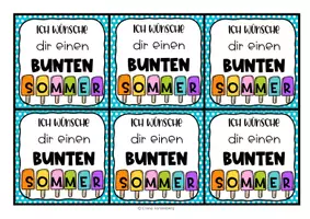 Vorschau - Anderer Materialtyp - Feriengruß - Abschied - Sommerferien - Geschenk - Seite 3