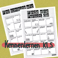 Vorschau - Arbeitsblätter - Find someone who/ Finde eine Person: Kennenlernenspiel Klasse 5 (Deutsch/ Englisch) - Deckblatt