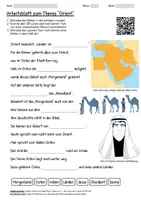 Vorschau - Arbeitsblätter - Lernposter + Arbeitsblatt "Orient" + Onlineübung & MP3 + Mindmap + Infografik - Seite 1