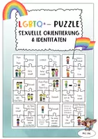 Vorschau - Arbeitsblätter - LGBTQ+ Puzzle: Sexuelle Orientierung und Identitäten inkl. Poster #pridemonth - Deckblatt