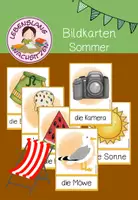 Vorschau - Bildkarten - Wort- und Bildkarten: Sommer #Edukisummer - Deckblatt
