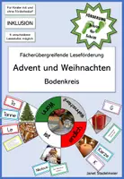 Vorschau - Spiele - Bodenkreis - Advent und Weihnachten (fächerübergreifende Leseförderung, Legekreis, Inklusion) - Deckblatt
