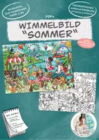 Vorschau - Poster - Wimmelbild Suchbild Bildkarte "Sommer" / Sommerferien - Deckblatt