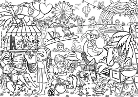 Vorschau - Poster - Wimmelbild Suchbild Bildkarte "Sommer" / Sommerferien - Seite 2