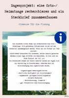 Vorschau - Arbeitsblätter - Vorlage Steckbrief Orts- und Heimatsage - Seite 1