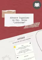 Vorschau - Anderer Materialtyp - Advance Organizer zu "Landnahme" v. Christoph Hein - Deckblatt