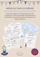 Vorschau - Arbeitsblätter - Meine Alltags-Olympiade zur Vorbereitung auf das Schreiben - Deckblatt