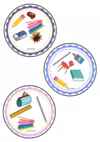 Vista previa - Juegos / Gamificación - School Supplies matching pairs - página 1