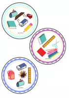 Vista previa - Juegos / Gamificación - School Supplies matching pairs - página 3