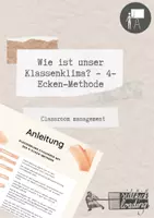 Vorschau - Anderer Materialtyp - Klassenklima evaluieren 4-Ecken-Methode - Deckblatt