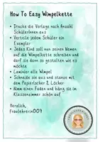 Vorschau - Bildkarten - Wimpelkette zum Schulanfang Freebie - Seite 1