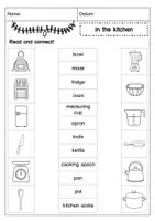 Aperçu - Feuilles d'exercices - Vocabulary: In the Kitchen - Picture Cards and Worksheets - Page 2