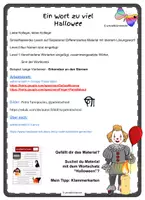 Vorschau - Arbeitsblätter - Ein Wort zu viel Halloween - differenziert - Seite 1