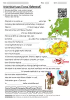 Vorschau - Arbeitsblätter - Arbeitsblatt "Österreich" + Onlineübung & MP3 + Mindmap + Infografik - Deckblatt