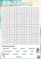Aperçu - Feuilles d'exercices - Jeu de recherche "Eis essen" Allemand - Page 2