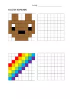 Vorschau - Arbeitsblätter - Pixelbilder - Muster kopieren - Deckblatt