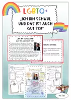 Vorschau - Stundenentwürfe - LGBTQ: Outing berühmter Personen - Internetrecherche #pridemonth - Deckblatt