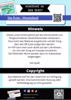 Aperçu - Autre type de ressources - Compréhension orale Textes de chansons: Die Ärzte - Westerland (allemande) - Page 1