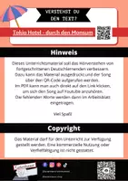 Aperçu - Autre type de ressources - Compréhension orale Textes de chansons: Tokio Hotel - Durch den Monsun (allemande) - Page 1