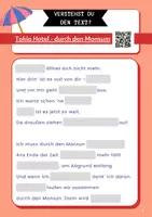 Aperçu - Autre type de ressources - Compréhension orale Textes de chansons: Tokio Hotel - Durch den Monsun (allemande) - Page de couverture