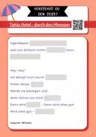 Aperçu - Autre type de ressources - Compréhension orale Textes de chansons: Tokio Hotel - Durch den Monsun (allemande) - Page 3