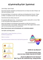Aperçu - Cartes d'exercices - Klammerkarten Sommer DAZ - Page 1