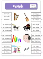 Vista previa - Tarjetas / Manipulativos - CLIP CARDS alemán - Klammerkarten Musik DAZ - página 2