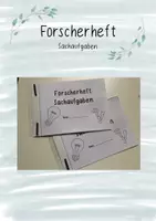 Vorschau - Arbeitsblätter - Forscherheft Sachaufgaben - Deckblatt